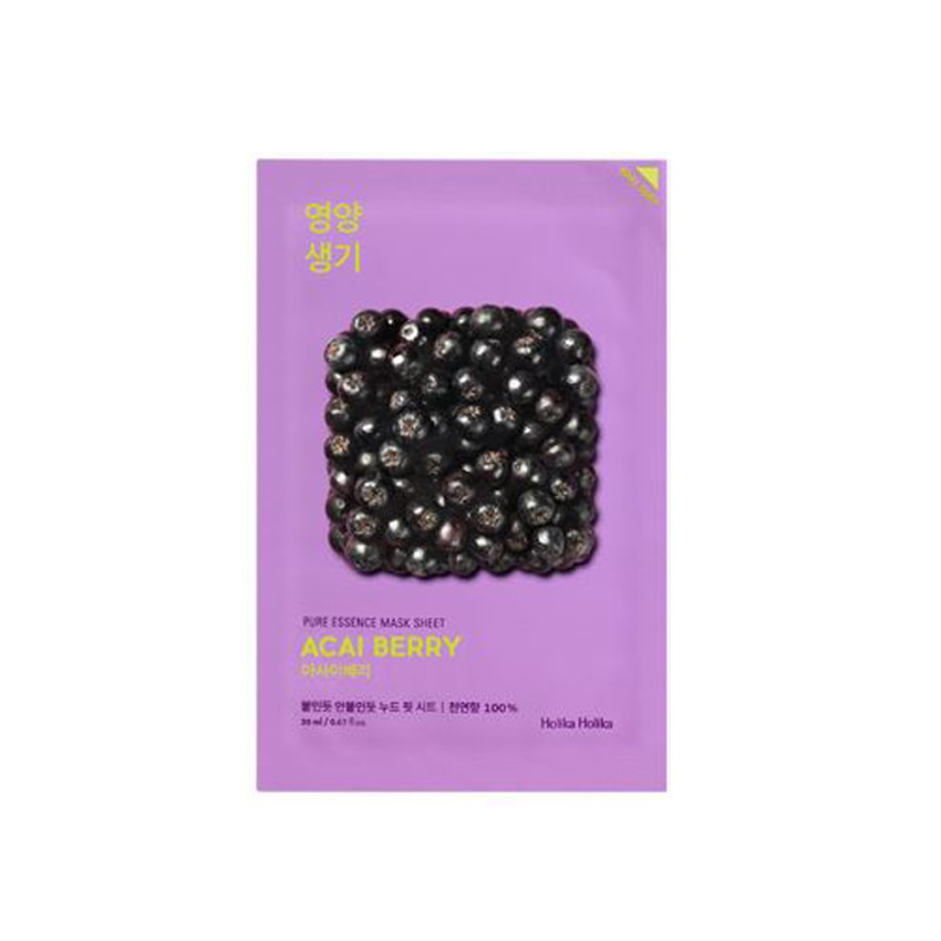 Holika Holika Pure Essence Mask Sheet - Acai Berry (10pcs)